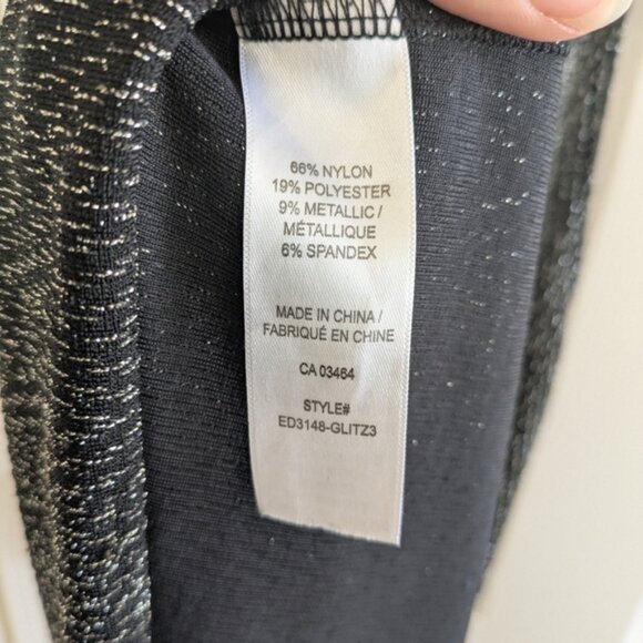 Ricki's Black and Silver Shiny Chevron Tank Top - Great Condition - Picture 6 of 6